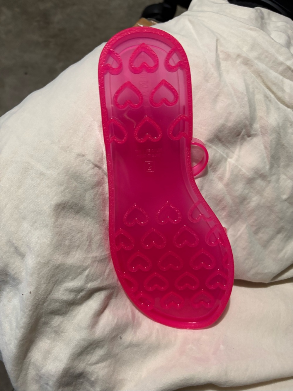 Women’s Neon Pink Jelly Slingback Sandals - Picture 3 of 3